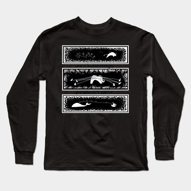 stone age hunting Long Sleeve T-Shirt by VicaVeresk